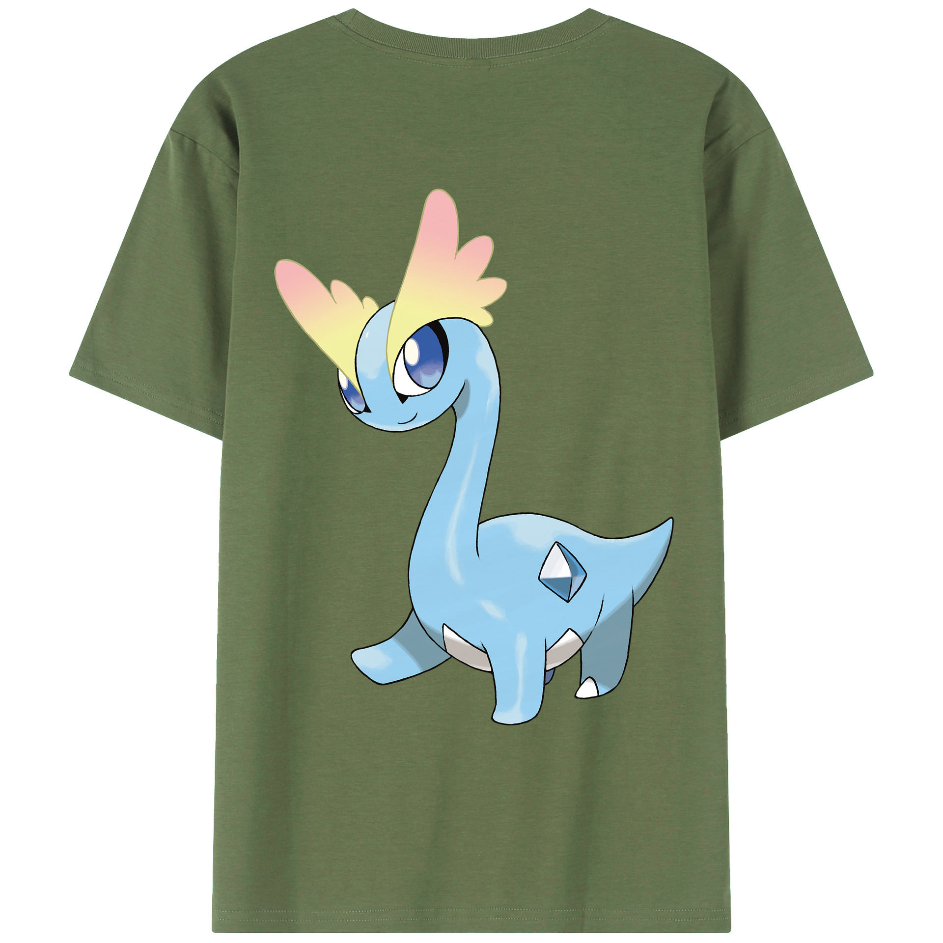 （画像用） ポケットモンスター Pokémon 綿100％ メンズ半袖Tシャツ（バックプリント） 通気性